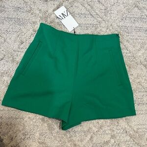 High waisted Green Zara Shorts